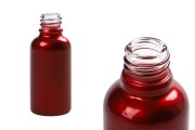 Staklena crvena bočica 30ml za eterična ulja sa grlom PP18