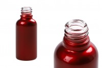 Staklena bočica 30mL za etarska ulja u crvenoj boji, sa grlom PP18