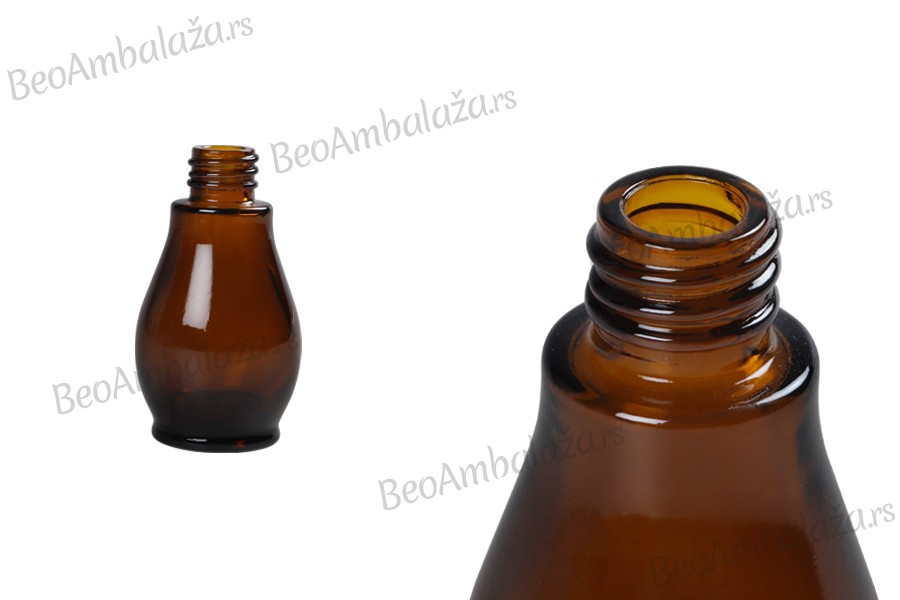 Staklena braon bočica 30mL, za etarsko ulje (PP18)