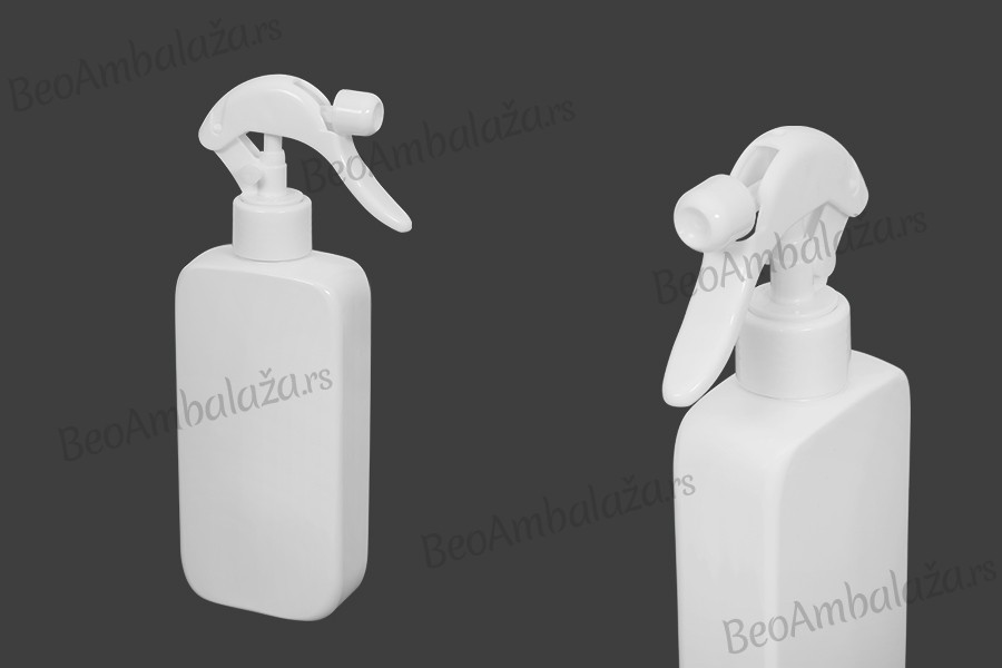 Plastična bela flaša 300mL sa raspršivačem - 12 kom