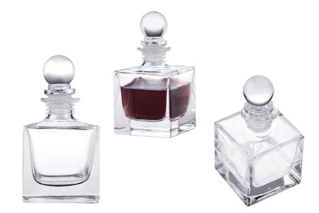 Staklena četvrtasta flašica 60mL, za pića F15.5-grupa_slika