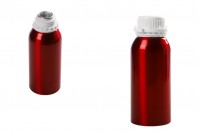 Crvena aluminijumska boca 1000mL, sa plastičnim čepom i navojnim zatvaračem