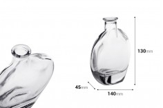 Staklena ovalna providna flaša 250mL