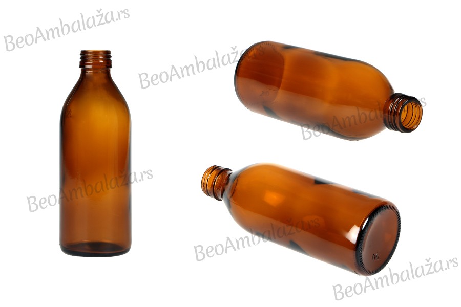 Staklena karamel flašica 250mL PP24