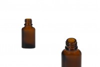 Staklena ovalna karamel bočica za etarska ulja 10mL, sa grlom PP18