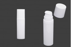 Airless plastična bela bočica 15mL za kreme - 12 kom