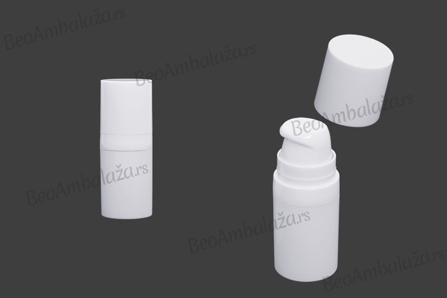 Airless plastična bela bočica 5mL za kreme - 12 kom