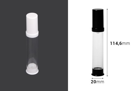 Airless akrilna bočica 15mL za kreme - 12 kom-dimenzije_slike