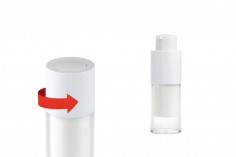 Airless bočica 15mL za kreme, plastična sa spoljašnjom akrilnom futrolom