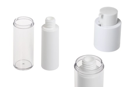 Airless bočica 30mL za kreme, plastična sa spoljašnjom akrilnom futrolom-grupa_slika