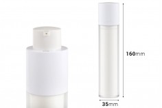 Airless bočica 50mL za kreme, plastična sa spoljašnjom akrilnom futrolom