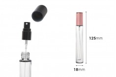 Bočica 10mL staklena, cilindrična, sa aluminijumskim poklopcem i sprejom