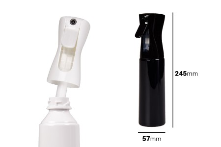 Sprej boca 300ml, plastična i dopunjiva u više boja-dimenzije_slike