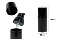 Airless crna plastična bočica 30mL za kreme - 12 kom