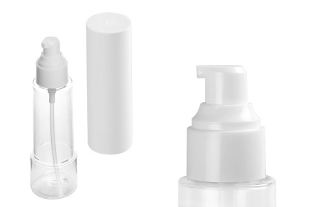 Plastična bočica 100mL za kremu, sa pumpicom i belim zatvaračem-grupa_slika