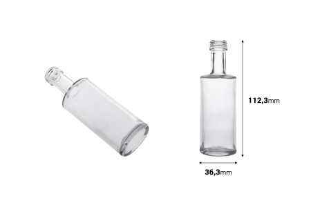 Providna staklena flašica 50mL (PP 18)-dimenzije_slike