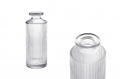 Staklena rebrasta dekorativna bočica 150mL, pogodna za osveživač prostora