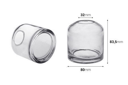 Staklena ukrasna vaza 250 mL, za osveživače prostora ili cveće-2
