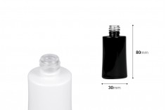 Staklena bočica za parfeme 30mL ovalna u crnoj ili beloj boji (18/415)