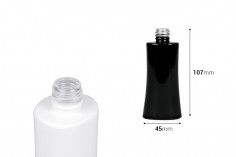 Staklena ovalna bočica 50 ml za parfeme PP18 u crnoj i beloj boji