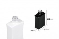 Staklena pravougaona bočica 30 ml za parfeme PP18 u crnoj i beloj boji