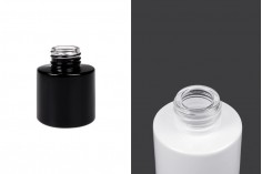 Cilindrična staklena flašica 50mL crne ili bele boje, idealna za osveživač prostora PP28