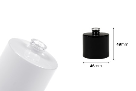Okrugla flašica za parfem 30mL sa 15 mm „Crimp“ sigurnosnim zatvaranjem u beloj ili crnoj boji-dimenzije_slike