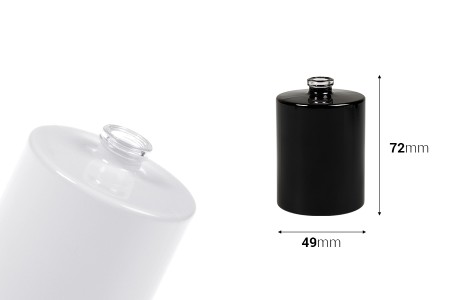 Okrugla flašica za parfem 50mL sa 15 mm „Crimp“ sigurnosnim zatvaranjem u beloj ili crnoj boji-2