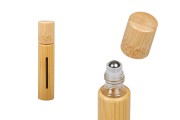 Roll on bočica 10mL sa oblogom od bambusa (staklena iznutra) i metalnom kuglicom - 6 kom
