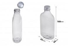 Providna plastična (PET) flašica-pljoska 350 mL sa aluminijumskim zatvaračem - 6 kom