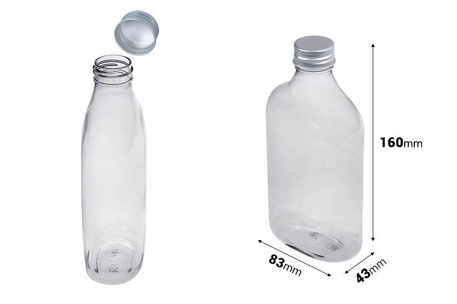 Providna plastična (PET) flaša 350 mL sa aluminijumskim zatvaračem - 6 kom Providna plastična (PET) flaša 350 mL sa aluminijumskim zatvaračem - 6 kom
