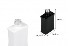 Staklena pravougaona bočica 50 ml za parfeme PP18 u crnoj i beloj boji