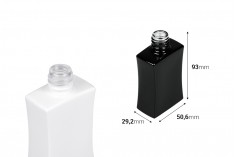 Staklena bočica za parfeme 50mL pravougaona u crnoj ili beloj boji (18/415)