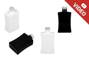 Staklena pravougaona bočica 50mL za parfeme PP18 u crnoj ili beloj boji