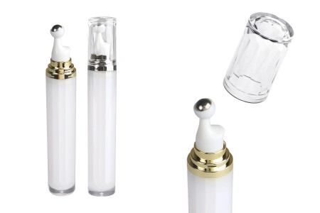 Cilindrična akrilna bočica 20mL za kozmetičku upotrebu, sa roll-on pumpicom i zatvaračem-slika_proizvoda
