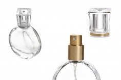 Staklena providna bočica za parfem 25mL sa sprejom u dve boje i providnim zatvaračem