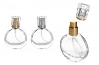 Staklena providna bočica za parfem 25ml sa sprejom i providnim poklopcem
