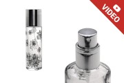 Staklena bočica za parfem 30mL sa srebrnim sprejom i zatvaračem PP18