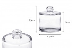 Staklena cilindrična flašica 50mL sa zatvaračem sa otvorom i plastičnim čepom