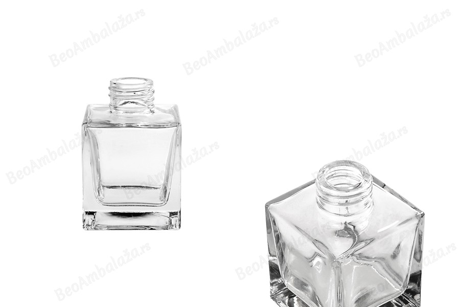 Četvrtasta staklena flašica od 100mL, pogodna za osveživače prostora - bez štapića-slika_proizvoda