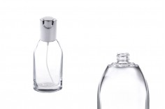Staklena flašica 45mL sa aluminijumskim srebrnim sprejom i zatvaračem