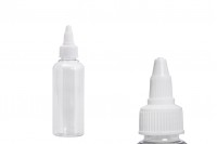 PET flašica 100 ml providna sa belim twist up zatvaračem unicorn za elektronske cigarete  - 50 kom