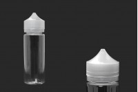 PET flašica 120mL sa plastičnom kapaljkom i providnim zatvaračem za dopunu za električnu cigaretu - 50 kom