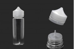 PET flašica 120mL sa plastičnom kapaljkom i providnim zatvaračem za dopunu za električnu cigaretu - 50 kom