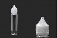 PET flašica 60mL sa plastičnom kapaljkom i providnim zatvaračem za dopunu za električnu cigaretu - 50 kom