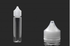 PET flašica 60mL sa plastičnom kapaljkom i providnim zatvaračem za dopunu za električnu cigaretu - 50 kom