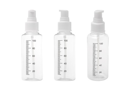 Plastična flašica 100mL za kreme sa mernim oznakama, pumpicom i zatvaračem -  24 kom-6