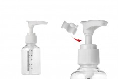 Plastična flašica 50mL sa mernim oznakama, za šampon - 24 kom