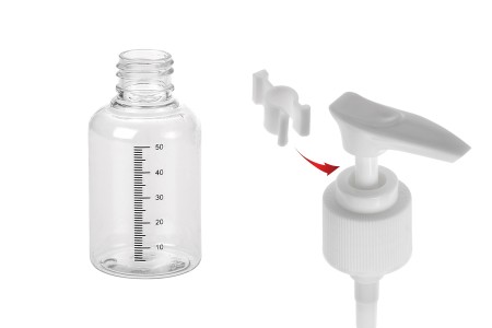 Plastična flašica 50mL sa mernim oznakama, za šampon - 24 kom-grupa_slika