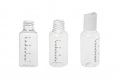 Providna plastična flašica 35mL sa mernim oznakama i belim disk top zatvaračem - 24 kom